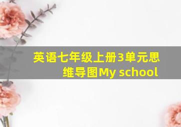 英语七年级上册3单元思维导图My school